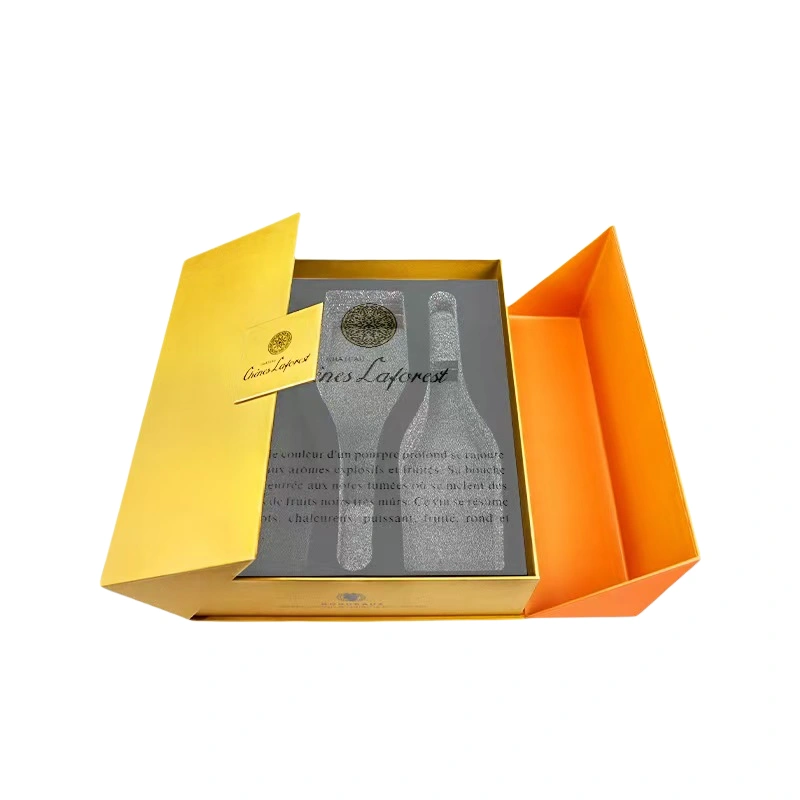 Caixa de Embalagem de Papel Laranja de Luxo