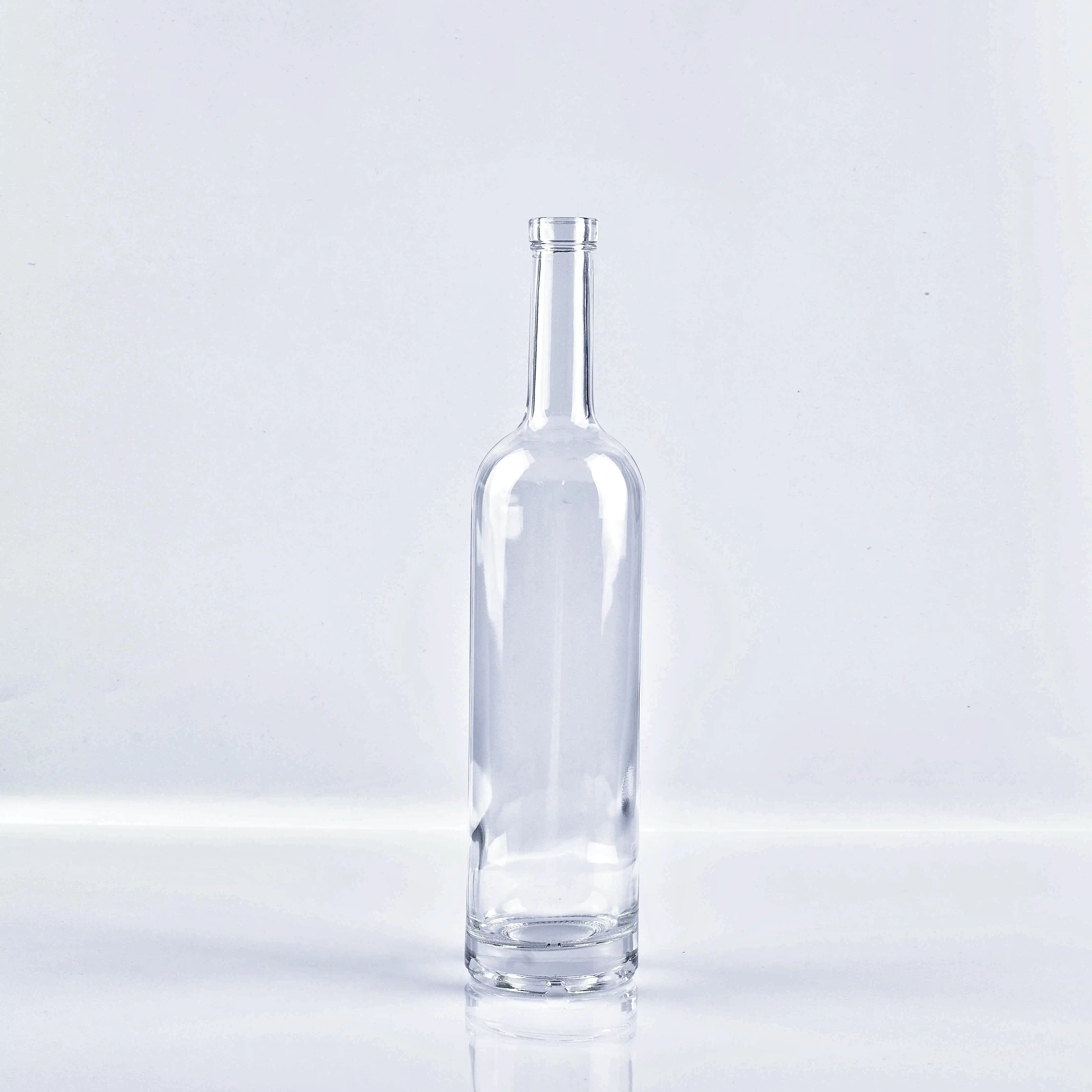Garrafa de Vidro Bordalesa de 750ml para Vodka, Tequila, Gin e Mezcal