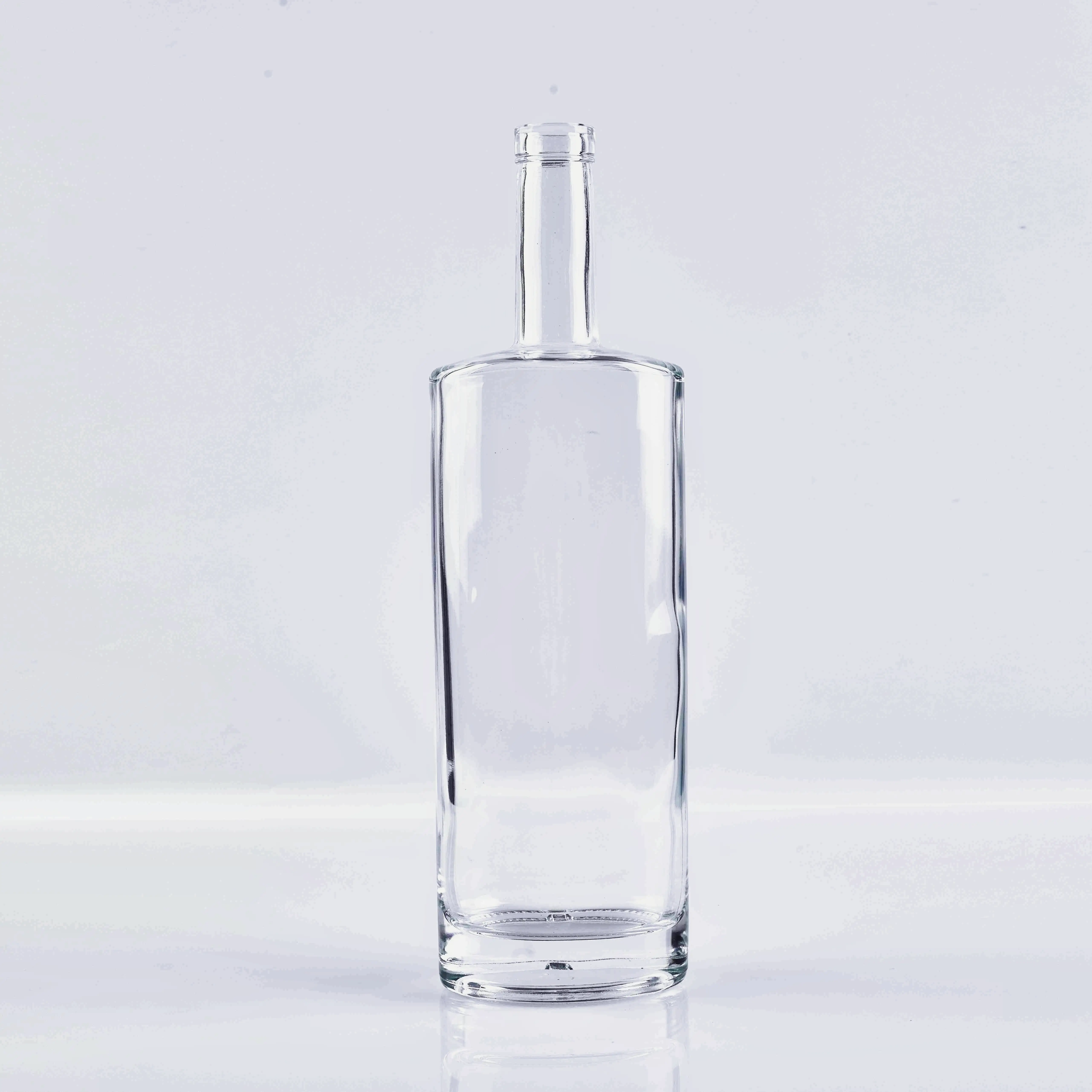 Garrafa de Vidro Oval de 750ml para Tequila, Mezcal e Vodka