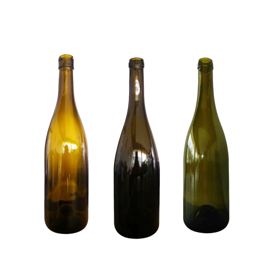 Garrafa de Vidro para Vinho Borgonha de 750ml